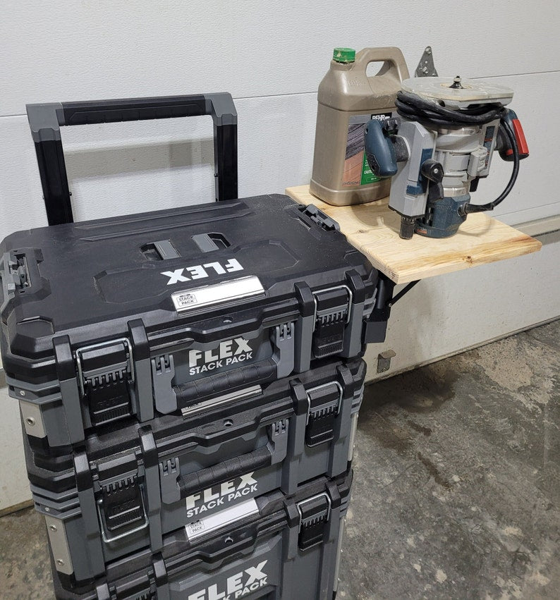 Collapsible Side Table for Flex Stack Pack Toolbox by Milwookie