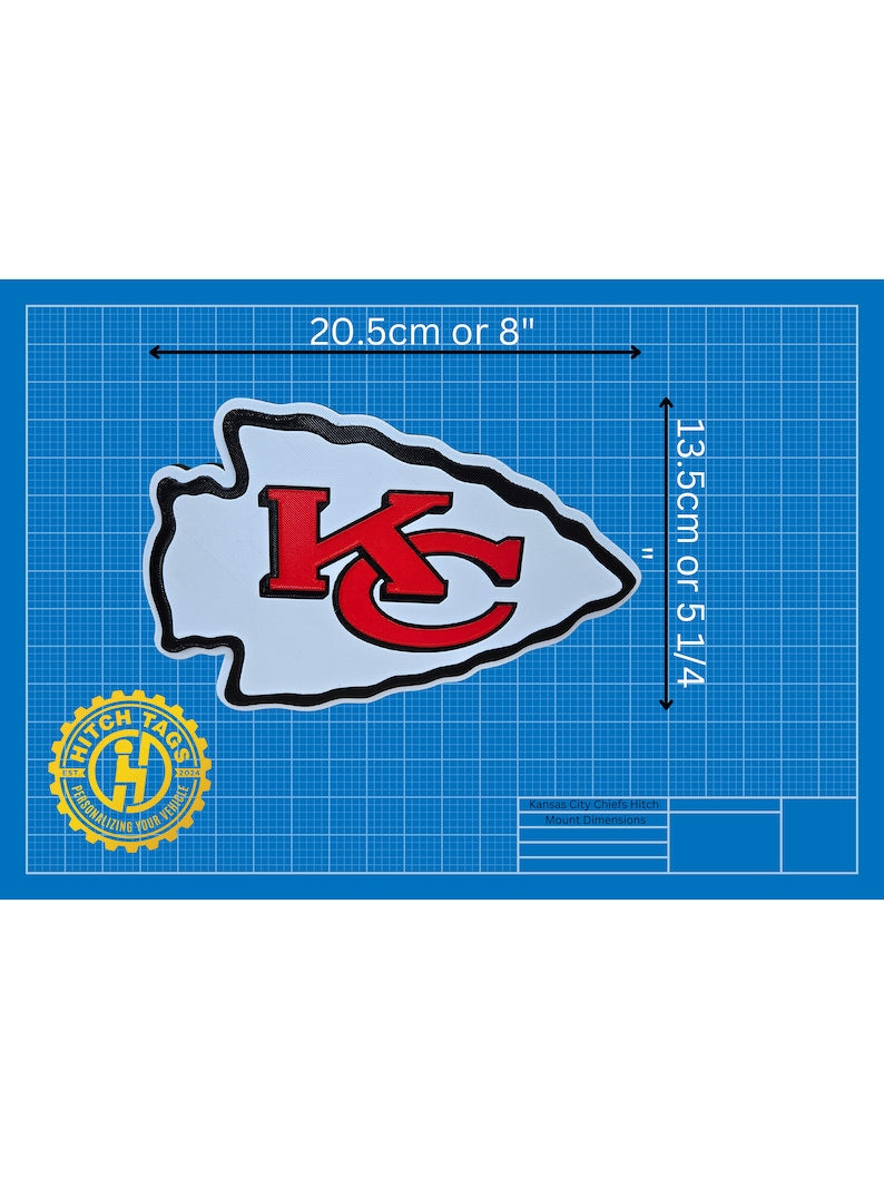Kansas City Chiefs Hitch Cover – Durable Plastic Accessory with Free Hitch Pin | Perfect Gift for Football Fans