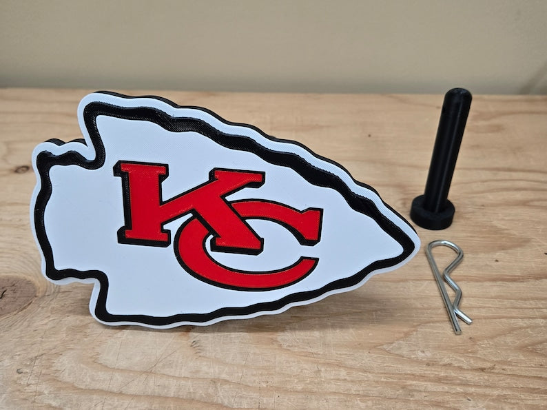 Kansas City Chiefs Hitch Cover – Durable Plastic Accessory with Free Hitch Pin | Perfect Gift for Football Fans