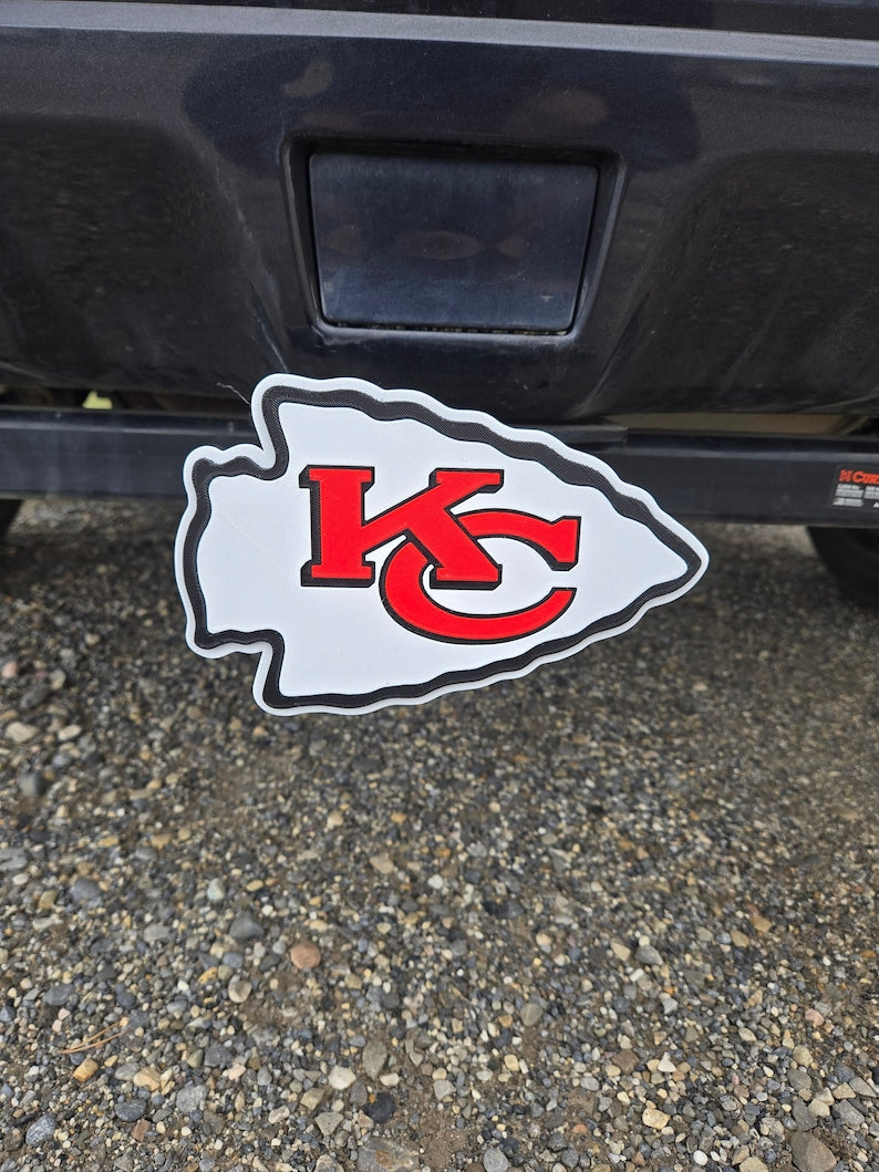 Kansas City Chiefs Hitch Cover – Durable Plastic Accessory with Free Hitch Pin | Perfect Gift for Football Fans