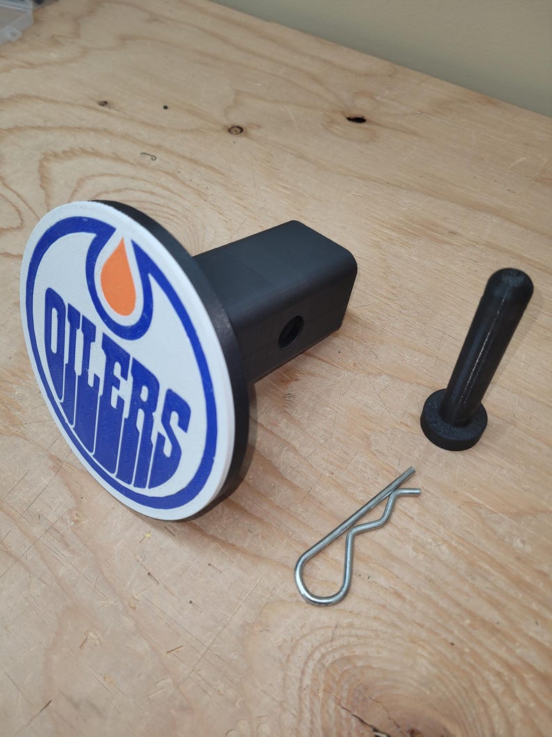 Edmonton Oilers Hitch Cover – Durable Plastic Accessory with Free Hitch Pin | Perfect Gift for Hockey Fans