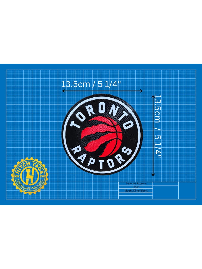 Toronto Raptors Hitch Cover – Durable Plastic Accessory with Free Hitch Pin | Perfect Gift for Basketball Fans