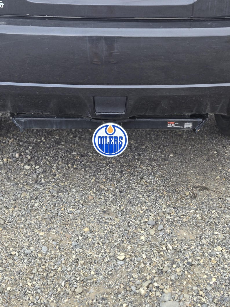 Edmonton Oilers Hitch Cover – Durable Plastic Accessory with Free Hitch Pin | Perfect Gift for Hockey Fans