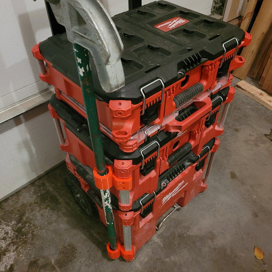 Milwookie Pipe Bender/ Broom Holder for Milwaukee Packout for 3/4" or 1" Bender - Accessories for Packout Toolbox