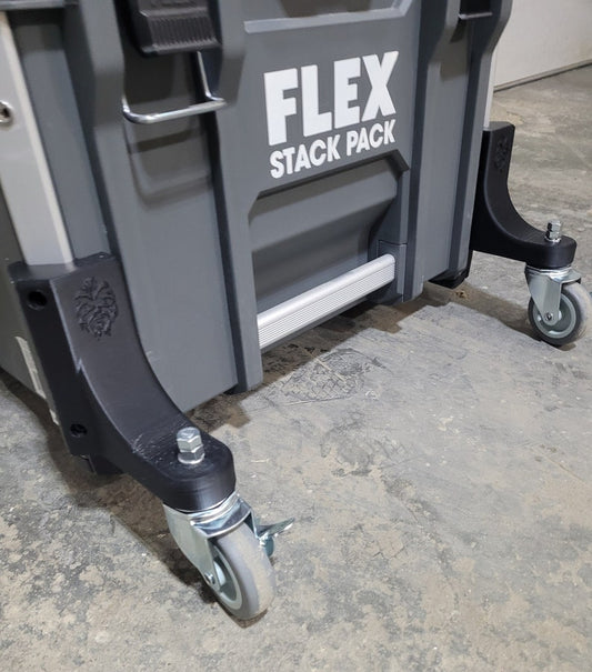Flex Stack Pack Wookie Locking Wheels - Accessories for Stack Pack or Rolling Drawer Toolbox - Transport Your Tools in Style