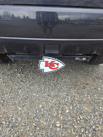 Kansas City Chiefs Hitch Cover – Durable Plastic Accessory with Free Hitch Pin | Perfect Gift for Football Fans