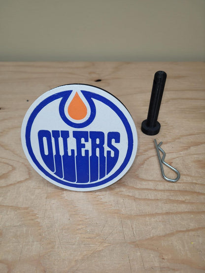 Edmonton Oilers Hitch Cover – Durable Plastic Accessory with Free Hitch Pin | Perfect Gift for Hockey Fans