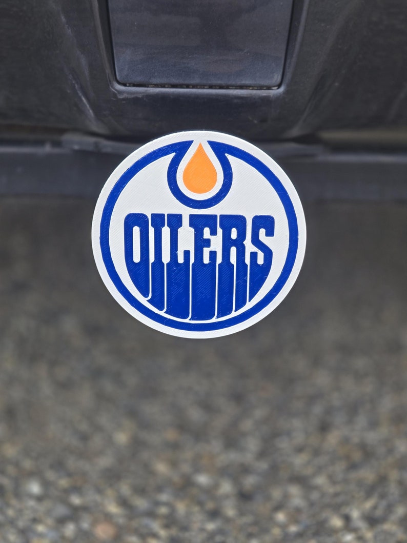 Edmonton Oilers Hitch Cover – Durable Plastic Accessory with Free Hitch Pin | Perfect Gift for Hockey Fans