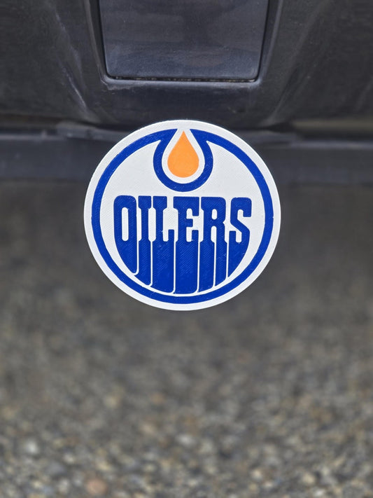 Edmonton Oilers Hitch Cover – Durable Plastic Accessory with Free Hitch Pin | Perfect Gift for Hockey Fans
